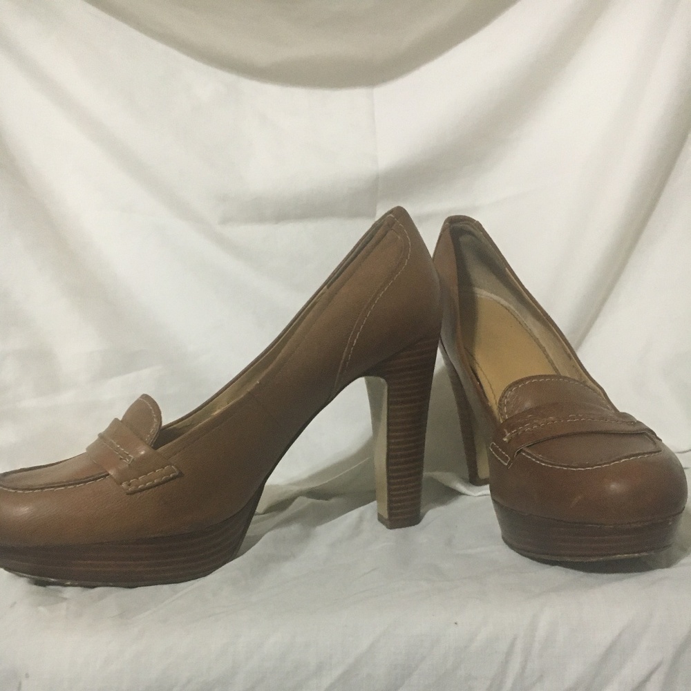 NINE WEST High Heel Platform Loafers, size 11
